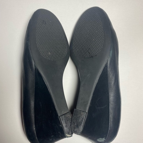 Tory Burch Wedge Heels with Gold Emblems - Picture 5 of 6